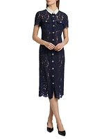 Lace Sheath Midi-Dress