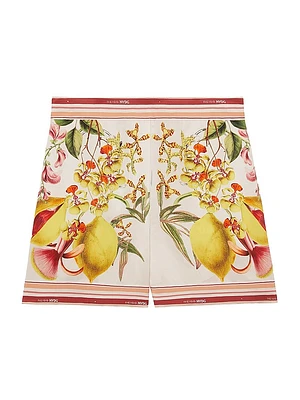 Reiss x NYBG Sammie Floral Stripe Shorts