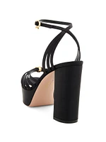 100MM Crepe Satin Platform Sandals