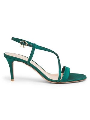 70MM Crepe Satin Sandals