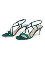 70MM Crepe Satin Sandals