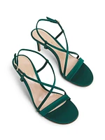 70MM Crepe Satin Sandals