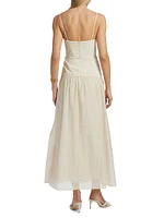 Palermo Linen Corset Maxi Dress