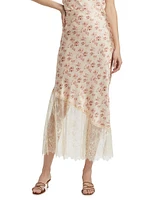 Florian Hammered Silk Slip Skirt