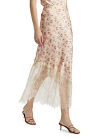 Florian Hammered Silk Slip Skirt