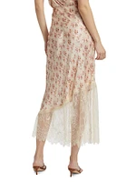 Florian Hammered Silk Slip Skirt