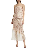 Florian Hammered Silk Slip Skirt