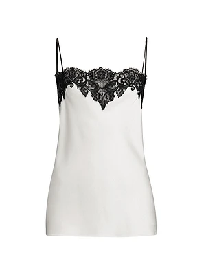 Satin Lace Square-Neck Slip Top