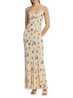 Floral Rhinestone Maxi Dress