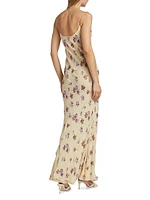 Floral Rhinestone Maxi Dress