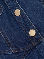 Halter Denim Fit & Flare Minidress
