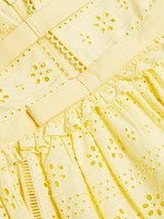 Eyelet Cotton Fit & Flare Minidress