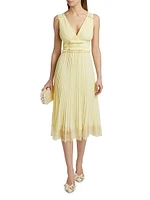 Chiffon Pleated Midi-Dress