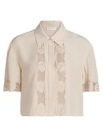 Tania Lace Short-Sleeve Blouse
