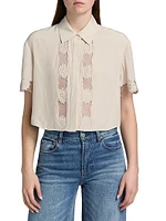 Tania Lace Short-Sleeve Blouse