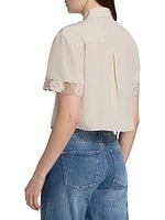 Tania Lace Short-Sleeve Blouse