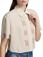 Tania Lace Short-Sleeve Blouse