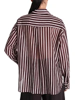 Joey Striped Silk Button-Front Shirt