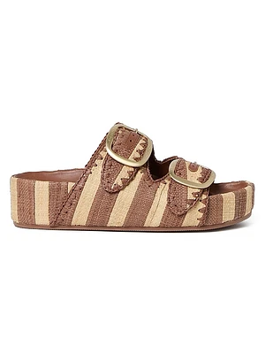 Theo 50MM Striped Platform Sandals