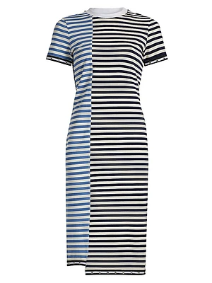 Multi-Stripe T-Shirt Dress