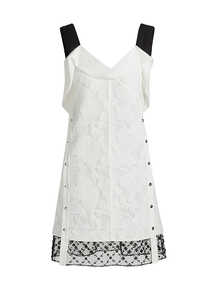 Corded Lace Organza Minidress