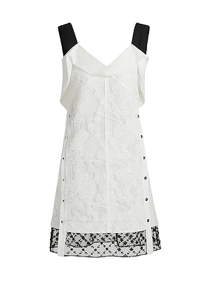 Corded Lace Organza Minidress