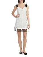 Corded Lace Organza Minidress