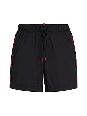 Fully Lined Swim Shorts with Logo Tape