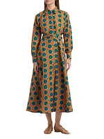 Fayo Printed A-Line Midi-Dress