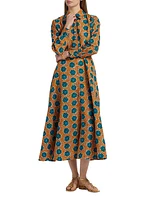 Fayo Printed A-Line Midi-Dress