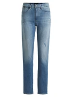 Slim-Fit Jeans Washed Stretch Denim