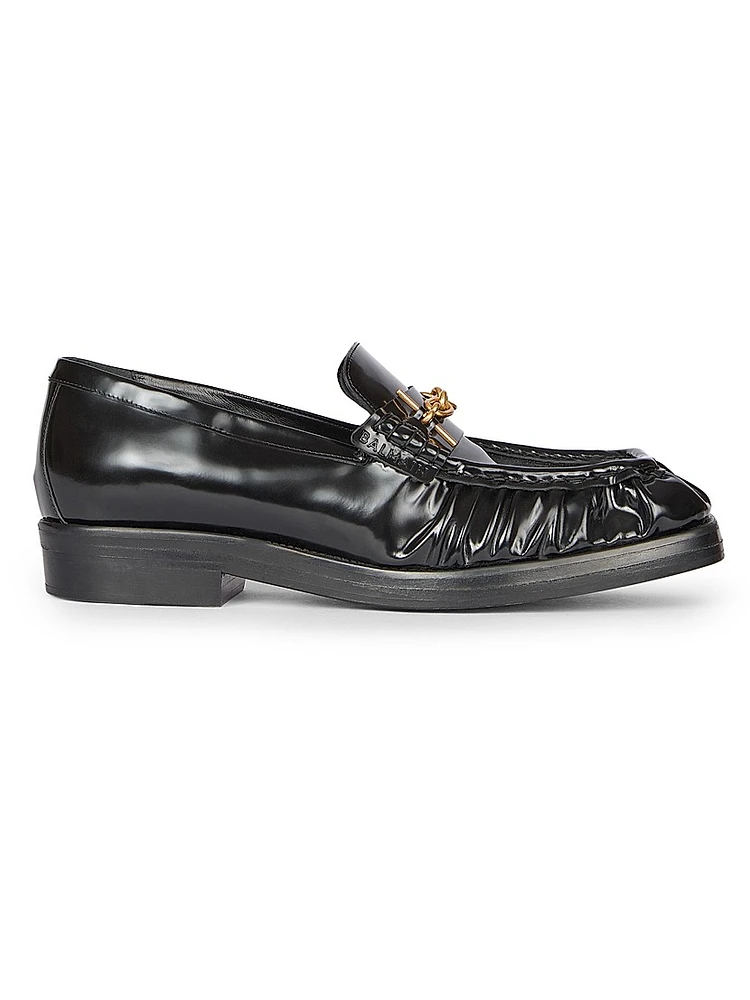 Sync-Glazed Leather Loafers