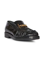 Sync-Glazed Leather Loafers