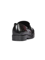Sync-Glazed Leather Loafers