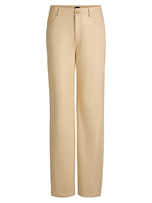 Five-Pocket Trousers Faux Leather