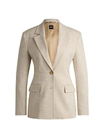 Tailored Jacket Melange Stretch Fabric