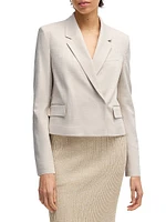 Regular-Fit Blazer Melange Stretch Fabric