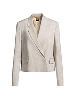 Regular-Fit Blazer Melange Stretch Fabric