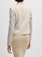 Regular-Fit Blazer Melange Stretch Fabric
