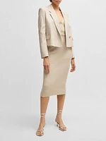 Regular-Fit Blazer Melange Stretch Fabric