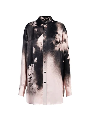 Tailored Blouse with Floral Print