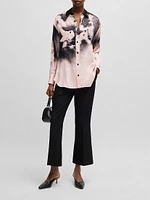 Tailored Blouse with Floral Print