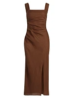 Clemente Linen Midi-Dress