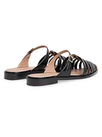 Eleonora Leather Flat Mules