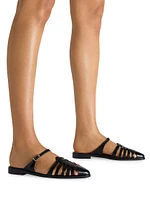 Eleonora Leather Flat Mules
