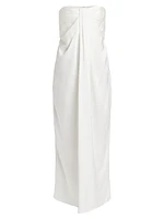 Alyssa Satin Strapless Maxi Dress