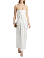 Alyssa Satin Strapless Maxi Dress