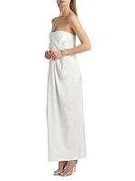 Alyssa Satin Strapless Maxi Dress