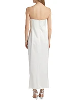 Alyssa Satin Strapless Maxi Dress