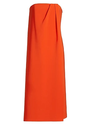 Anika Stretch Strapless Midi-Dress